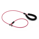 Teal Rope Slip Lead with Padded Handle - Fuchsia