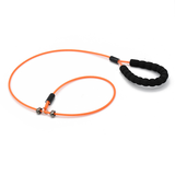 Teal Rope Slip Lead with Padded Handle - Orange