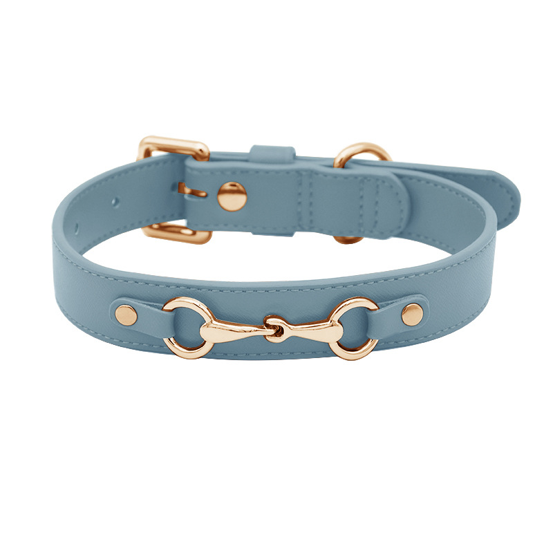 Cherry Red Leather Collar