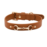 Cherry Red Leather Collar & Multi-Length Lead Set - Tan