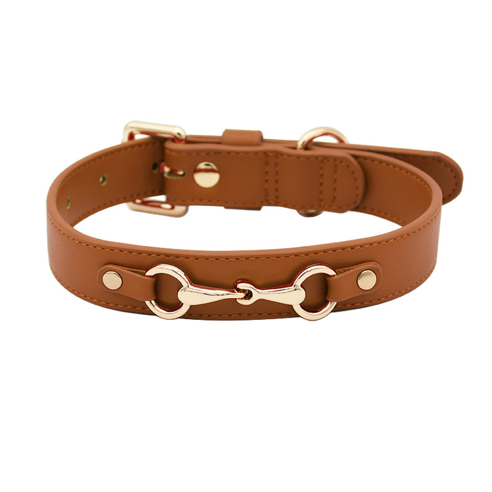 Cherry Red Leather Collar