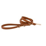 Cherry Red Leather Lead & Multi-Length Lead Set - Tan