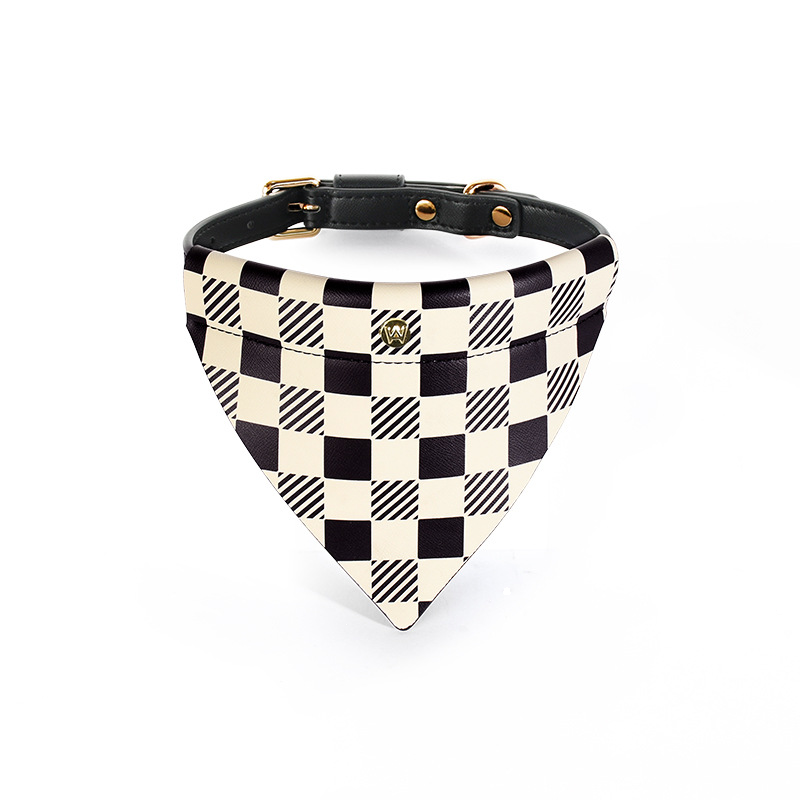 Dapper Check Bow, Tie or Bandana Collar - Bandana