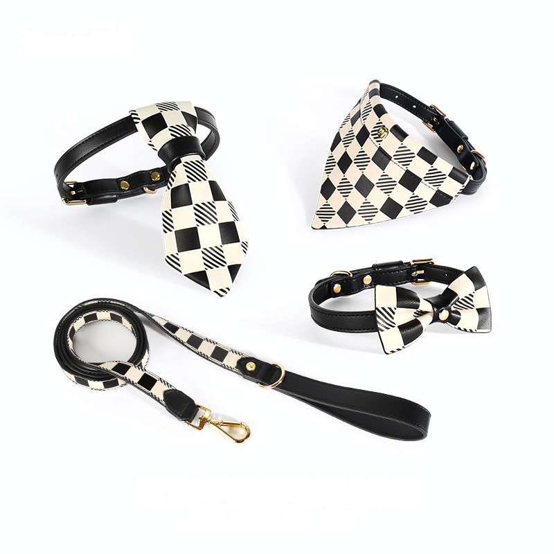 Dapper Check Bow, Tie or Bandana Lead - view 1