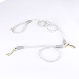 Lavender Round Rope Hands-Free Lead - Diamond Silver