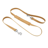 Caramel Double-Clip Walk Lead with Bag Holder - Apricot