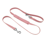 Caramel Double-Clip Walk Lead with Bag Holder - Blush