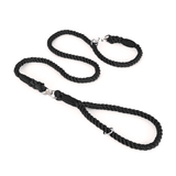 Rainbow Ombre Rope Slip Lead - Black