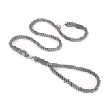 Rainbow Ombre Rope Slip Lead - Charcoal