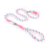 Rainbow Ombre Rope Slip Lead - Cherry Blossom