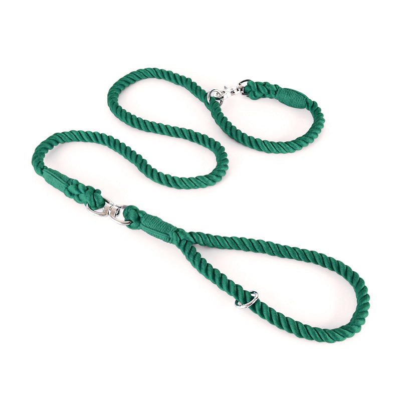Rainbow Ombre Rope Slip Lead - Forest