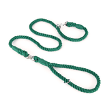 Rainbow Ombre Rope Slip Lead - Forest