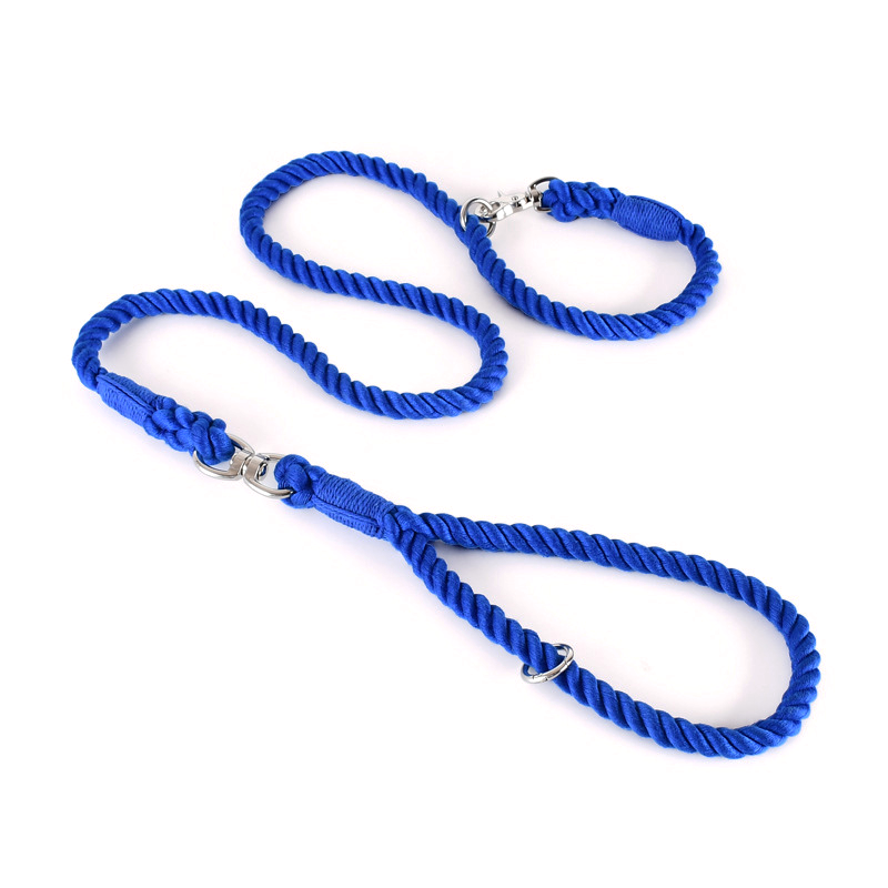 Rainbow Ombre Rope Slip Lead - Navy