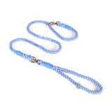 Rainbow Ombre Rope Slip Lead - Sky Blue