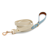 Cream Panel Lead for Medium to Large Dogs - Blue