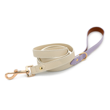 Cream Panel Lead for Medium to Large Dogs - Violet