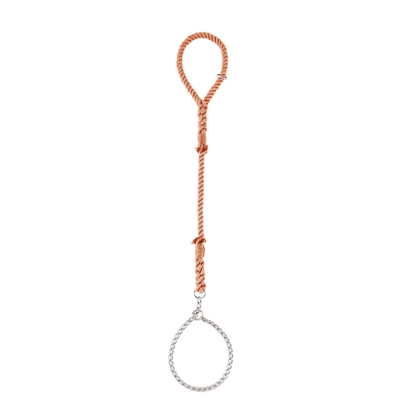 Forest Green Rope Slip Lead - Powder Pink