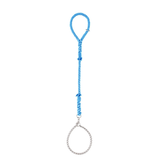 Forest Green Rope Slip Lead - Sky Blue