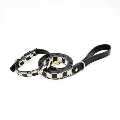 Checkerboard Collar in Vegan Leather