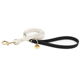 Ivory & Chocolate Tag Lead, Vegan Leather - Black without hang tag