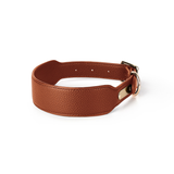 Saddle Tan Wide Contour Collar, Vegan Leather - Tan
