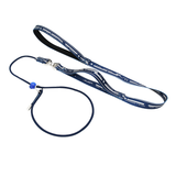 Magenta Patent Rope Slip Lead - Blue