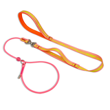 Magenta Patent Rope Slip Lead - Blush