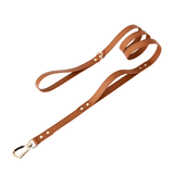 Close-Control Double-Handle Lead in Vegan Leather - Tan