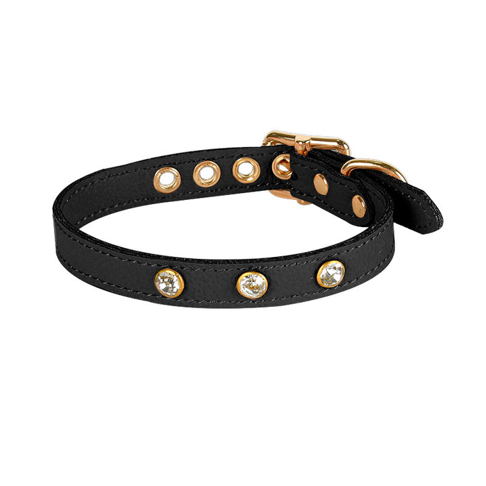 Blush Studded Genuine Leather Collar