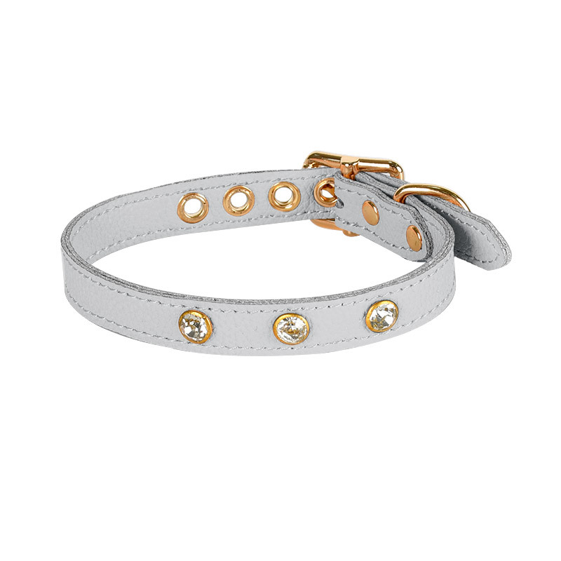 Blush Studded Genuine Leather Collar