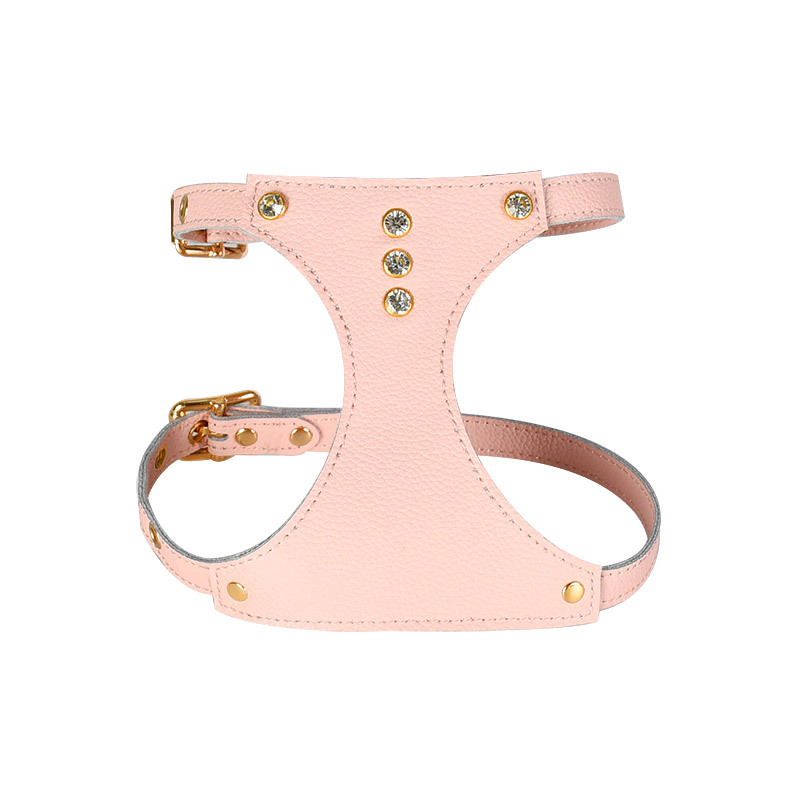 Blush Studded Genuine Leather Harness - Blush