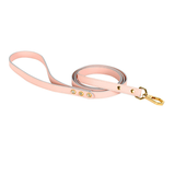 Blush Studded Genuine Leather Lead - Blush