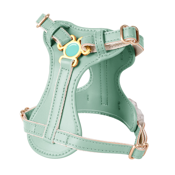 Tan Leather Padded Cat Harness