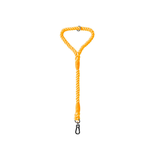 Twisted Rope Short Traffic Lead in Bold Colours - Bright Orange
