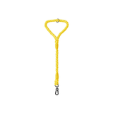Twisted Rope Short Traffic Lead in Bold Colours - Lemon