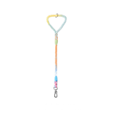 Twisted Rope Short Traffic Lead in Bold Colours - Macaron