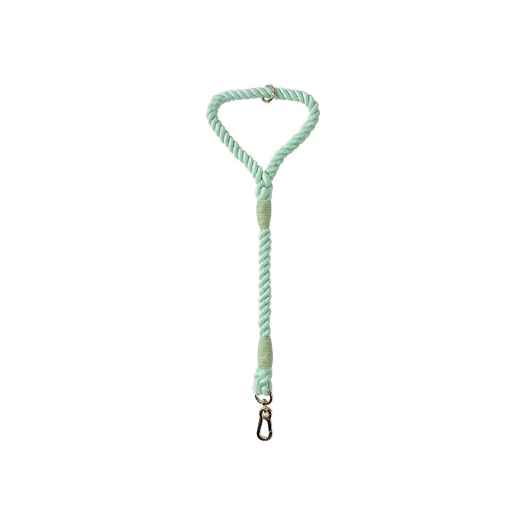 Twisted Rope Short Traffic Lead in Bold Colours - Mint
