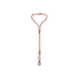 Twisted Rope Short Traffic Lead in Bold Colours - Powder Pink
