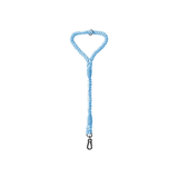 Twisted Rope Short Traffic Lead in Bold Colours - Sky Blue