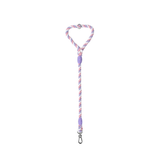 Twisted Rope Short Traffic Lead in Bold Colours - Unicorn