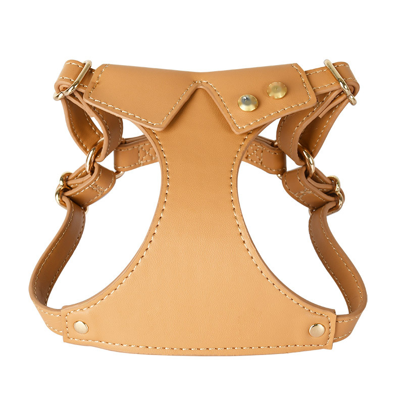 Tailored Harness Harness & Lead Set in Genuine Leather - Apricot