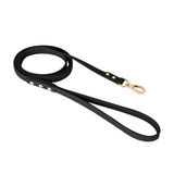 Tailored Lead Harness & Lead Set in Genuine Leather - Black