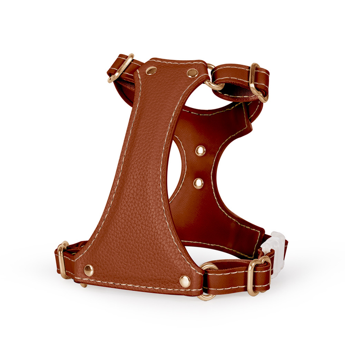 Navy Leather Vest Harness