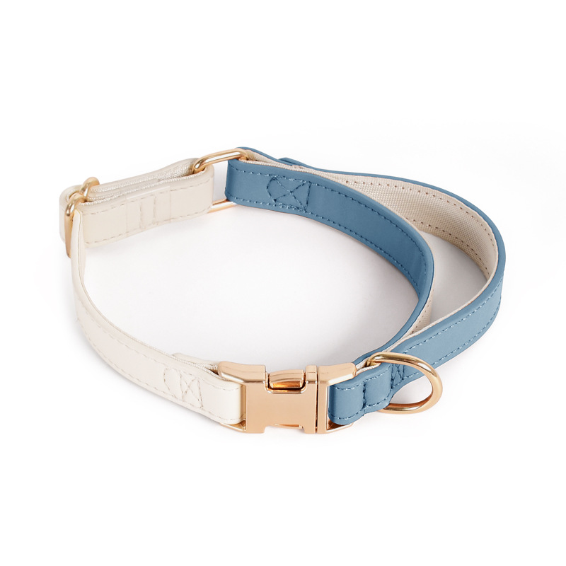 Black & Cream Panel Collar, Rose Gold Hardware