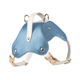 Black & Cream Panel Harness, Rose Gold Hardware - Blue