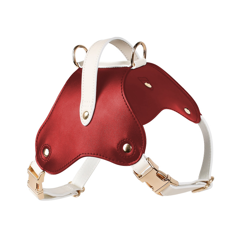 Black & Cream Panel Harness, Rose Gold Hardware