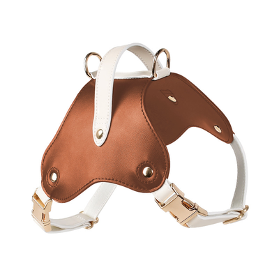 Black & Cream Panel Harness, Rose Gold Hardware