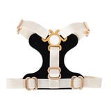Leather Harness in Apricot for Small Dogs - Black