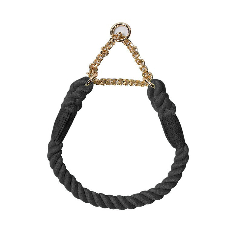 Sunset Gradient Braided Rope Collar - Black