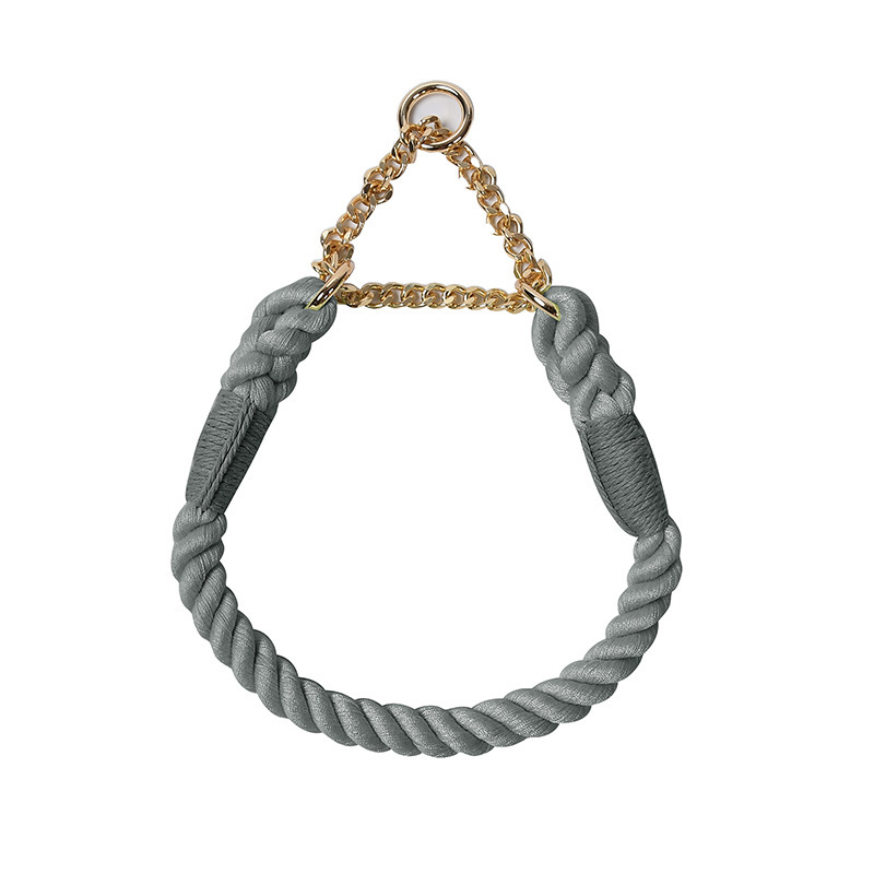 Sunset Gradient Braided Rope Collar - Charcoal